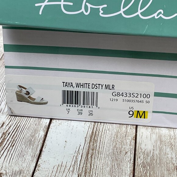 Abella True Comfort Women's 9 M Taya Wedge Sandal Shoe Adjustable White NIB NEW - Picture 11 of 11